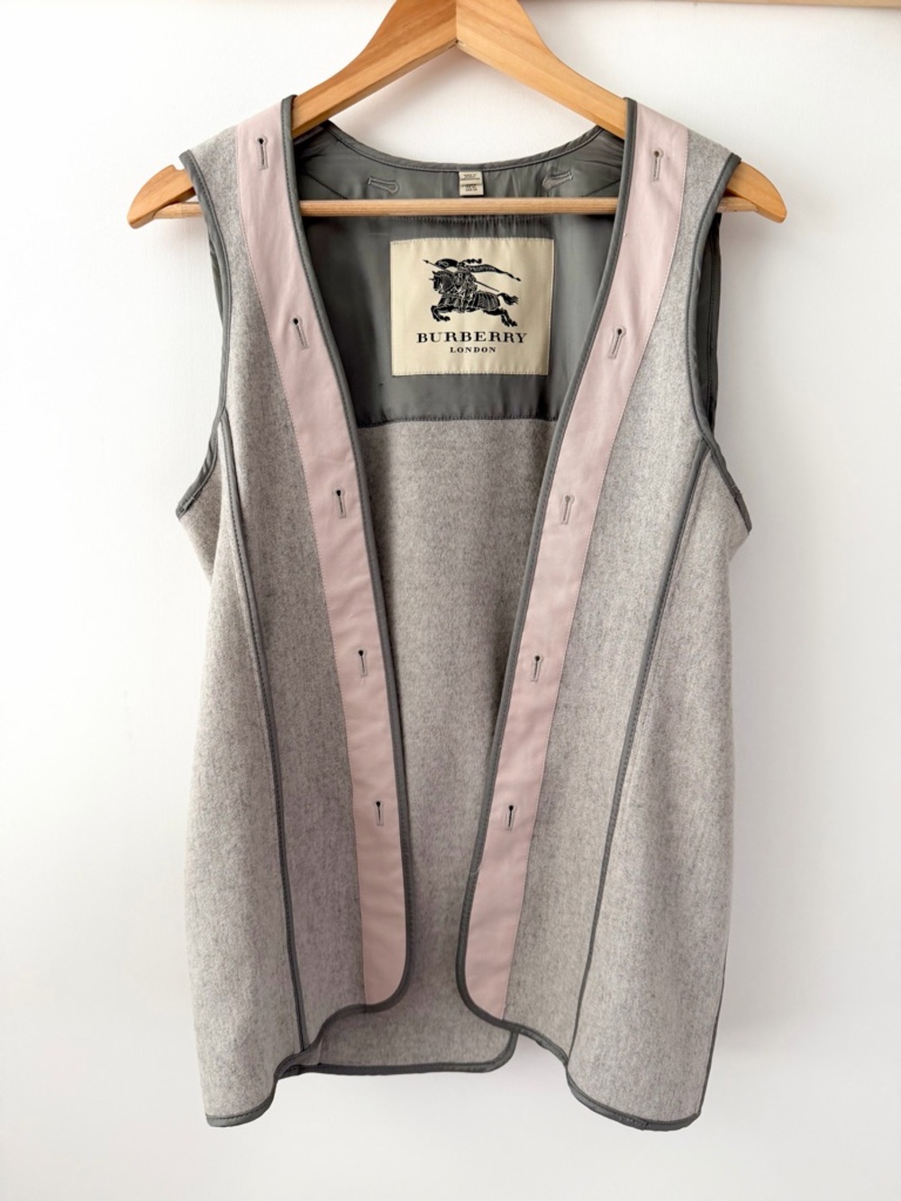 BURBERRY LONDON | Pink Heritage Trench Coat Belted Wool Cashmere Liner US 8 - Picture 13 of 16